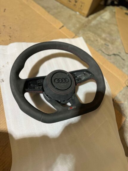 Audi RS3/S3/A3 Full Alacantara Steering Wheel with Airbag Cover 8V.5